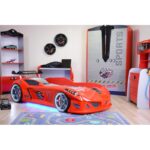 Κρεβάτι αυτοκινήτου Speedy κόκκινο μελαμίνη 130x235x60εκ ed1522