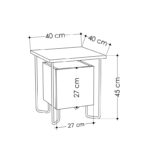 Κομοδίνο Acri καφέ μελαμίνη 40x40x45cm ed1541 - Image 2
