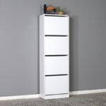 Παπουτσοθήκη Adore 51x26x157cm μελαμίνη άσπρη ed1569