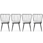 Καρέκλα Star μαύρο χρώμα μέταλλο 43x42x82cm set 4τεμ ed1580