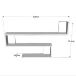 Ραφιέρα Noe άσπρο μελαμίνη 120x14 5x71 4εκ ed15844 - Image 2