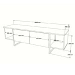 Έπιπλο τηλεόρασης Vega 160x40x47 6cm μελαμίνη ed15863 - Image 2