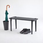 Σκαμπό Khalkeus ανθρακί μαύρο μελαμίνη 90x30x45εκ ed15893