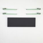 Σκαμπό Khalkeus ανθρακί μέντα πράσινο μελαμίνη 90x30x45εκ ed15895 - Image 4