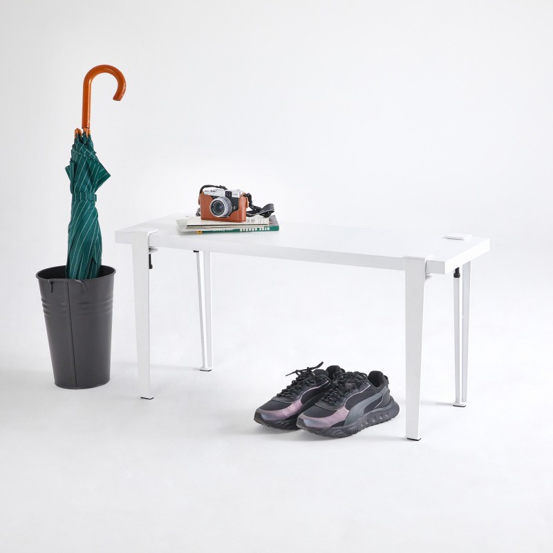 15898_0-800x800 Σκαμπό Khalkeus άσπρο μελαμίνη 90x30x45εκ ed15898 - Image 1