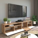 Έπιπλο TV Premio Atlantic Pine λευκό χρώμα 180x44 5x44 6cm ed158 - Image 4