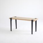 Σκαμπό Khalkeus ξύλινο μαύρο μελαμίνη 90x30x45εκ ed15903 - Image 5