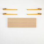 Σκαμπό Khalkeus ξύλινο κίτρινο μελαμίνη 90x30x45εκ ed15906 - Image 4