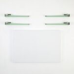 Τραπέζι σαλονιού Neda άσπρο μελαμίνη πράσινα μεταλλικά πόδια 90x60x45εκ ed15971 - Image 4