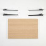 Τραπέζι σαλονιού Neda δρυς μελαμίνη μαύρα μεταλλικά πόδια 90x60x45εκ ed15973 - Image 4