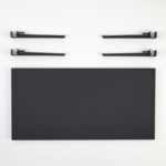 Τραπέζι σαλονιού Fonissa ανθρακί μελαμίνη μεταλλικά πόδια μαύρα 120x60x45εκ ed15978 - Image 4