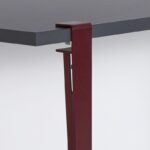 Γραφείο Eridanos ανθρακί Burgundy 120x60x75cm ed16022 - Image 3