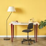 Γραφείο Eridanos λευκή Burgundy μελαμίνη 120x60x75cm ed16028