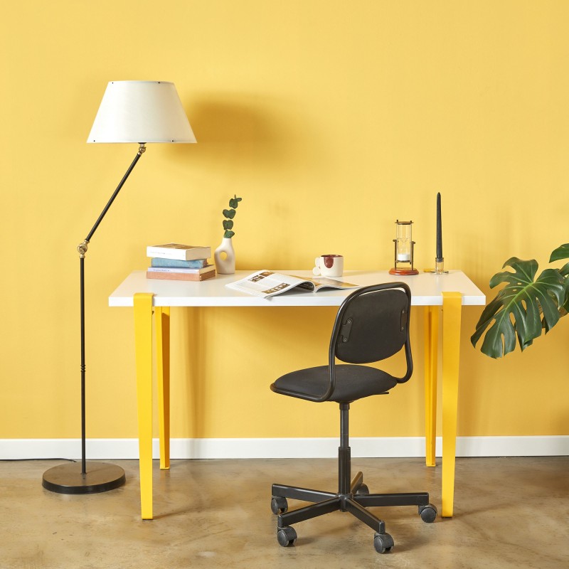 16030_0-800x800 Γραφείο Eridanos λευκή κίτρινη μελαμίνη 120x60x75cm ed16030 - Image 1