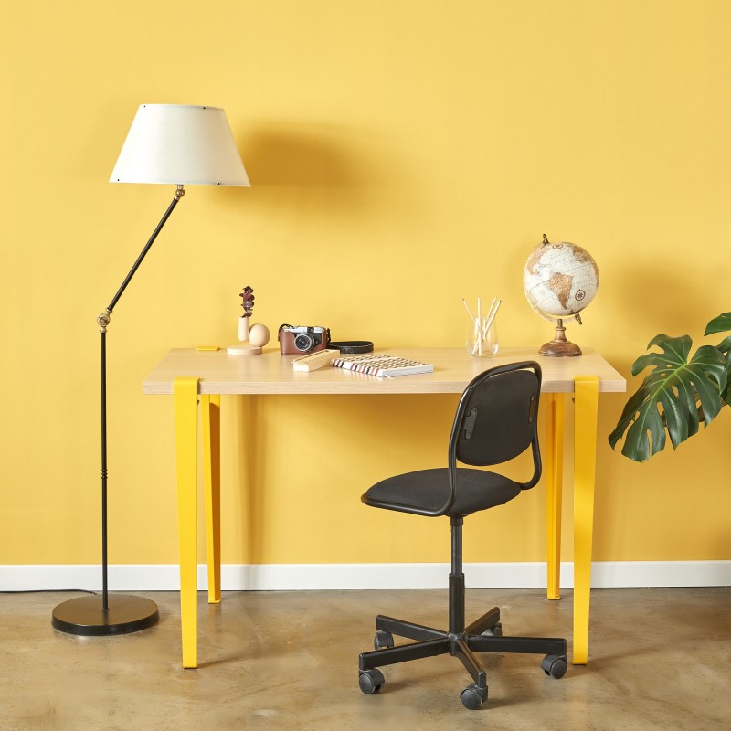 16035_0-800x800 Γραφείο Eridanos ξύλινo κίτρινο χρώμα μελαμίνη 120x60x75cm ed16035 - Image 1