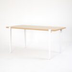 Τραπέζι Pinios Wooden μελαμίνη άσπρα μεταλλικά πόδια 150x75cm ed16048 - Image 5