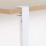 Τραπέζι Pinios Wooden μελαμίνη άσπρα μεταλλικά πόδια 150x75cm ed16048 - Image 3