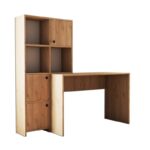 Γραφείο Vorrei plus oak χρώμα μελαμίνη 156 8x51 5x146 8cm ed16080 - Image 3
