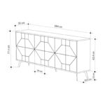 Μπουφέ Sabbia λευκό 184x35x77 4cm μελαμίνη ed1608 - Image 2