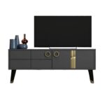 Έπιπλο τηλεόρασης Aquila ανθρακί μελαμίνη 120x30x50cm ed16172 - Image 4