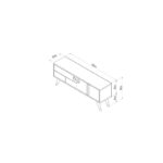 Έπιπλο τηλεόρασης Aquila ανθρακί μελαμίνη 120x30x50cm ed16172 - Image 2