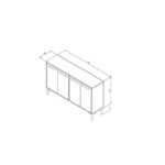 Μπουφέ Stria ανθρακί Sapphire Oak 120x75x30cm μελαμίνη ed16196 - Image 2