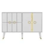 Μπουφέ Aquila λευκό χρώμα 120x30x80cm ed16207 - Image 2