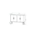 Μπουφέ Antico ανθρακί 120x80x30cm μελαμίνη ed16208 - Image 2