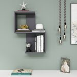 Ράφι τοίχου Octa ανθρακί μελαμίνη 29 8x16 4x60cm ed16210