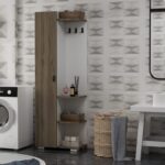 Ντουλάπι μπάνιου Flexi καρυδι άσπρο μελαμίνη 59 6x31 7x175 8εκ ed16262