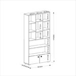 Βιβλιοθήκη Penguen Sapphire δρυς μελαμίνη 93 6x29 6x186 6εκ ed16279 - Image 2