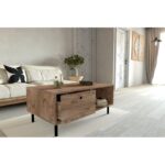 Τραπέζι σαλονιού Nando Atlantic Pine μελαμίνη 100x60x43εκ ed16321