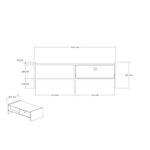 Τραπέζι σαλονιού Boey άσπρο μελαμίνη 110x60x35εκ ed16328 - Image 2