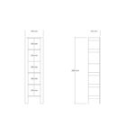 Βιβλιοθήκη Creator Sapphire μελαμίνη 49 8x33 6x180εκ ed16329 - Image 2