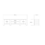 Έπιπλο τηλεόρασης Technic καρυδί 159 8x33 6x40cm ed16333 - Image 2