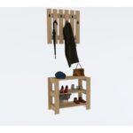 Έπιπλο εισόδου Friends Sapphire μελαμίνη κρεμάστρα 69 8x33 6x60εκ ed16336 - Image 4