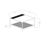 Τραπέζι σαλονιού Dubois Atlantic Pine μελαμίνη 80x80x45εκ ed16339 - Image 2