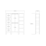 Ντουλάπα City άσπρη 161 4x33 6x180cm μελαμίνη ed16346 - Image 2