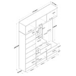 Έπιπλο εισόδου Forte άσπρο μελαμίνη 179 6x37 5x226 4εκ ed16387 - Image 2
