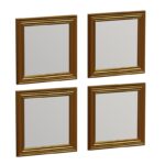 Καθρέπτης Loza σετ 4 τεμάχια χρυσό 40x3x40εκ ed16436 - Image 3