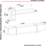 Σετ επίπλων σαλονιού Verona 180x45x32 3cm μελαμίνη ed16511 - Image 4