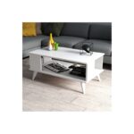 Τραπέζι σαλονιού Giro άσπρο μελαμίνη 90x52x40εκ ed16516 - Image 4