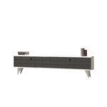 Έπιπλο τηλεόρασης Alberi ανθρακί λευκό 160x25x35cm ed1651 - Image 4