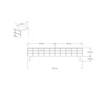 Έπιπλο τηλεόρασης Alberi ανθρακί λευκό 160x25x35cm ed1651 - Image 2