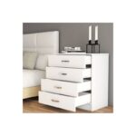 Συρταριέρα Auburn άσπρη μελαμίνη 72x44 5x80 5cm ed16526 - Image 3