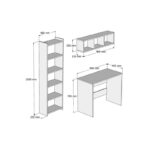 Set γραφείου Giusto μελαμίνη 90x44 5x74cm Atlantic Pine ed16537 - Image 2