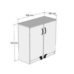 Ντουλάπι Eric άσπρο μελαμίνη 90x38x92εκ ed16541 - Image 2