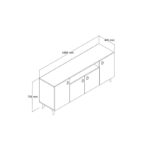 Μπουφέ Invece 180x44 5x79 3cm μελαμίνη ed16556 - Image 2