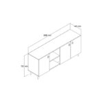 Μπουφέ Invece 180x44 5x79 3cm μελαμίνη ed16559 - Image 2