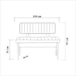 Τραπεζαρία Vina 5 τεμάχια καρυδί μελαμίνη 129x75x80cm ed1655 - Image 3